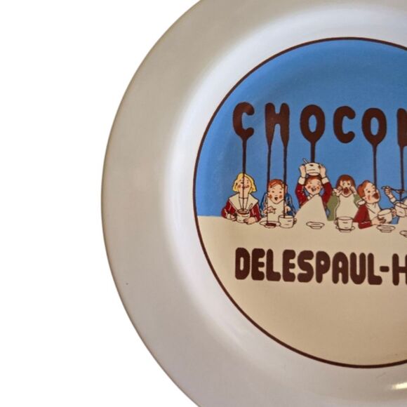 Pottery Barn Ceramic Chocolate Dessert Plate, Blue Chocolat Delespaul-Havez - Picture 2 of 6